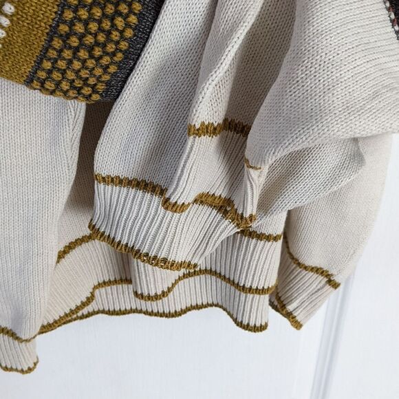 Vintage daddy dad granddad 80s 90s cotton sweaters abstract print XL @M - Picture 5 of 10